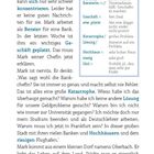 Auf der linken Seite steht ein Text über Mark Roman, der als Berater arbeitet. Rechts ein Glossar mit Begriffen und Erklärungen.