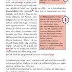 Höganäs ist eine in Schweden sehr bekannte Keramikfabrik. Die Elchpopulation in Schweden ist groß. Textseite mit Randnotizen.