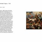 Titel: Der Sturz der rebellierenden Engel, c. 1562. Beschreibung: Ein Gemälde zeigt Engel und Dämonen im Kampf.