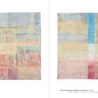 "Werkreihe Heilung 2009 / Mischtechnik auf Bütten / 98 x 170 cm." Zwei abstrakte Gemälde in Pastelltönen.