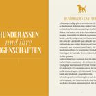 HUNDERASSEN UND IHRE EIGENSCHAFTEN. HUNDERASSEN UND -TYPEN. Silhouette eines Hundes oben rechts.