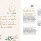 1. Dezember: Ich habe noch viel Zeit, einen Ehemann zu finden. Es gibt noch so viel, was ich davor schreiben und lesen möchte. Illustration einer Frau in einem weißen Kleid und Blumen.
