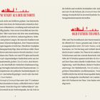 1. Keine Stadt aus der Retorte. 2. Old Father Thames. Illustration mit Stadtsilhouetten. Erklärt London und die Themse.