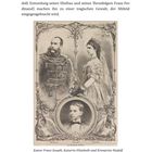 Text: „Kaiser Franz Joseph, Kaiserin Elisabeth und Kronprinz Rudolf.“

Illustration: Historisches Portrait von Franz Joseph, Elisabeth und Rudolf.