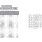 "20 Wörter zum Thema Fahrrad: Bremse, Flickzeug, Freilauf, Gangschaltung, Helm, Katzenauge, Klingel, Lampe." Wortsuche-Puzzle.
