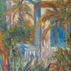 Kalenderseite: März 2023; Gemälde von Gebäuden und Palmen in lebhaften Farben mit impressionistischen Pinselstrichen.