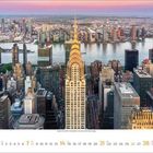 Datiert: März, Jahr unbekannt. Skyline mit markantem Wolkenkratzer im Vordergrund und Fluss im Hintergrund.