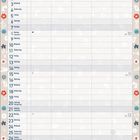 Kalender für März 2027. Bunte Vögel, Blumen und ornamente zieren den Rand im Hygge-Stil.