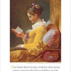 FEBRUAR 20-27: "Das beste Buch ist das, welches dem Leser seinen eigenen Reichtum fühlbar macht." Waldemar Bonsels. Gemälde: Frau liest.