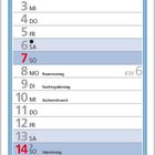 Kalenderblatt Februar 2027. Illustration von Carl Larsson: Eine Person sitzt nachdenklich am Tisch.