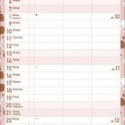 Kalenderseite für März 2027 mit Wochentagen und Feldern für Notizen. Pastellfarbenes Dekor mit großen und kleinen Punkten.