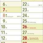 Kalender für März 2027, markiert sind Frauentag (8.), Frühlingsanfang (20.), Palmsonntag (21.), Karfreitag (26.), Ostersonntag (28.).
