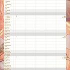 Kalender für März 2027. Enthält Datumsspalten mit Wochentagen. Notizfeld unten. Floraler Hintergrund.