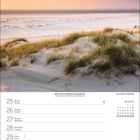 Dünen auf Amrum, Nordfriesland, Schleswig-Holstein. Kalenderseite Januar 2027 mit Wocheneinteilung.