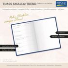 "Mehr Struktur, weniger Stress!" Zweisprachiger Kalender mit Punktliniatur, viel Platz für Notizen. Zwei Seiten pro Woche.