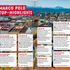 "MARCO POLO TOP-HIGHLIGHTS" steht oben; darunter Beschreibungen und Tipps zu Sehenswürdigkeiten in Österreich.