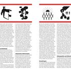 Text: "Einleitung", "Anthropologie ist die Wissenschaft von der Entwicklung des Menschen...", "Unparteilichkeit", "Alternative Sichtweisen", "Ethnografie und Ethnologie", "Rassefragen", "Studienfelder". Illustrationen: Kopf mit Tiermuster, eine Figur in Bewegung, eine Frau mit Wolken, Menschen mit erhobenen Armen.