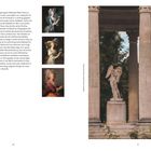 Links: "Le Petit Trianon" - Text über Marie Antoinette. Rechts: Antike Säulen mit Engelsstatue.