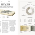 ZEITALTER: Grafik zum Weinbaugebiet der Champagne und geologische Zeitskala mit Zeiträumen und historischen Ereignissen.