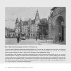 Texte: "Grand Hôtel," "Hotel Geist," "Kaiserliches Postamt." Historische Aufnahme von Gebäuden am Bahnhofsvorplatz 1910.