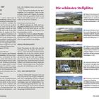"Hinweise zur Benutzung" und "Die schönsten Stellplätze" als Überschriften. Links Text zu GPS-Koordinaten, rechts Fotos von Stellplätzen.