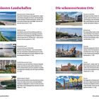 "Die schönsten Landschaften" und "Die sehenswertesten Orte" sind die Hauptüberschriften. Enthalten sind Beschreibungen von Naturparks und Städten in Polen.