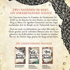 Zwei Nationen im Krieg. Ein unermesslicher Schatz. Enthält Buchcovers, Titel der Gezeitenkind-Trilogie und Details zu Drachenschiffen.