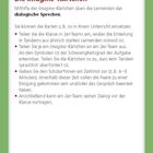 Das Imagine-Kärtchen hilft beim dialogischen Sprechen. Tipps zur Nutzung in 2er-Teams. Grüner Hintergrund.
