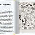 "A NEW KIND OF HERO. SPIDER-MAN TACKLES THE TORCH! Text über Spider-Mans Entstehung und Comicseite."
