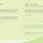 "Starte jetzt!" und "Stelle dein eigenes Selfcare-Programm zusammen" stehen oben. Text beschreibt Anleitungen für Selfcare. Seitenziffern unten.