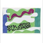 Illustration von organischen Formen in Grün, Weiß, Lila und Schwarz. Unten Zahlenreihe von 1 bis 31 und die Zahl 3 hervorgehoben.