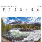 Mai | Juni, 31 Montag bis 6 Sonntag. Fluss Gaula im Gaularfjellet-Gebirge, Vestland. 22. Woche, 21.5.–20.6. 

