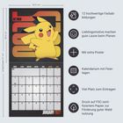 Kalender für Januar 2027, illustriert mit Pikachu. Enthält Feiertage, Platz zum Eintragen und wird auf FSC-Papier gedruckt.