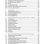 Text: Die Stimme, Blick, Sprache, Lernen im Sport, Lernziele. Darunter Kapitelnummern und Seitenzahlen, nummeriertes Inhaltsverzeichnis.