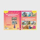 „Auf fantastischen Abenteuern“ – Disney-Comics. Illustrationen von Disney-Figuren, Pferde, Prinzessinnen und bunte Szenen.