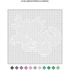 Mysteriöses Ausmalbild: Eine Tabelle mit Buchstaben und Zahlen, unten eine Farblegende mit Kreuzen in verschiedenen Farben.