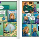 Comic: Sophie testet ihre Telepathie, um eine Nachricht zu übermitteln. Sie verbindet sich erfolgreich mit Fitz.