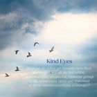 Kind Eyes. Begegne dir mit freundlichem Blick. Beobachte, wie oft du dich prüfst. Vögel fliegen vor einem bewölkten Himmel.
