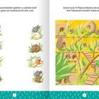 Links oben: "Welche Kanincheneltern gehören zu welchem Kind?"  
Rechts oben: "Kannst du die 10 Mäuse entdecken ...?"  
Links Kaninchen, rechts Mäusestadt.