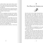 Seite 12: Dialog über Schulnoten und Reinigung.  
Seite 13: Kapitel 2: Ein Ding der Unmöglichkeit!  
Illustration: Eine Eidechse.