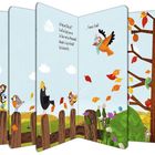 Texte:
"Süden". 
"... Franzi Fink!" 

Illustration einer Herbstlandschaft mit Vögeln und bunten Blättern.