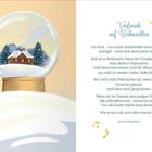 Vorfreude auf Weihnachten: Ein Gedicht von Joachim Ringelnatz über weihnachtliche Vorfreude und Gemeinschaftsgefühl. Links: Schneekugel mit Häuschen.