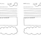 Zwei Seiten mit dem Text "DATUM", "Heute fühle ich mich", "PLATZ ZUM ZEICHNEN", Linien und wolkenförmige Felder.