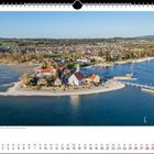 "Die Halbinsel Wasserburg mit ihrem Wahrzeichen–der kath. Pfarrkirche St. Georg." Kalender für März 2021.