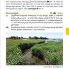 "3. Etappe (Gendarmstien): Brunsnæs – Gammelmark", "Gammelgab", "250 Ew.", "Ziegelshelter Broagerland". Uferweg mit Wiese.