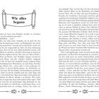 „Wie alles begann“

Eine Buchseite mit Text über den Beginn eines Buchprojekts und Gedanken zur Freundschaft.