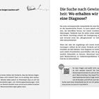 Welche Sorgen tauchen auf? Die Suche nach Gewissheit: Wo erhalten wir eine Diagnose? Tipp: Fragen per E-Mail.