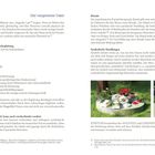 Texte sprechen über Trauerbegleitung, Rituale und symbolische Handlungen. Ein Foto zeigt einen Steinkreis mit Blumen und Kerzen.