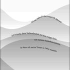 Text: "Ich bin mehr als der trauernde Mensch. Ich brauche diese Verbundenheit mit dem ewigen Sein, mit meinem Seelenbewusstsein. So kann ich meine Trauer in Liebe wandeln. Sabine"

Der Hintergrund zeigt ein abstraktes Muster aus grauen Wellen.