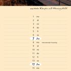 März; Kalender mit Bild von Strandlandschaft und Holzweg; wichtige Daten: Frauentag am 8., Frühlingsanfang am 20.